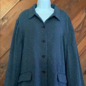 Sag Harbor Blue Two Pocket Tweed Blazer Jacket